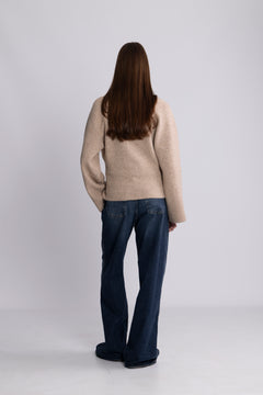 Elisabeth Knit Cardigan - Sand Melange
