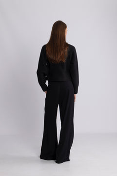 Sara Pearl Cardigan - Black