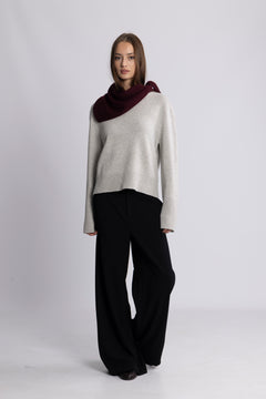Mari Wool Sweater - Light Grey