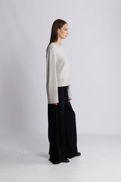Mari Wool Sweater - Light Grey