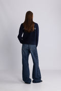 Lisa Stitch Pocket Cardigan - Navy