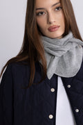 Victoria Wool Cashmere Scarf - Grey Melange