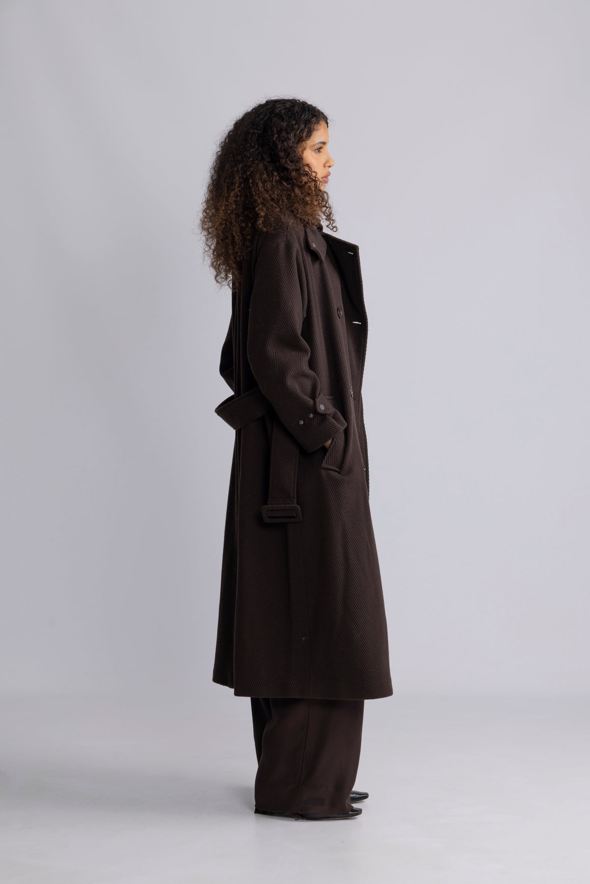 Amelie Trenchcoat - Chocolate Brown