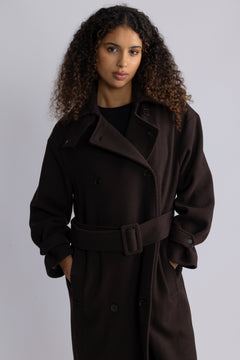 Amelie Trenchcoat - Chocolate Brown