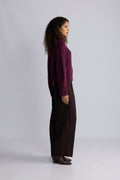 Cille Cashmere Blend Ls Knit O-Neck - Fig
