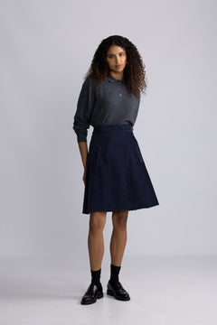 Pretty Cord Stelly Skirt - Parisian Night