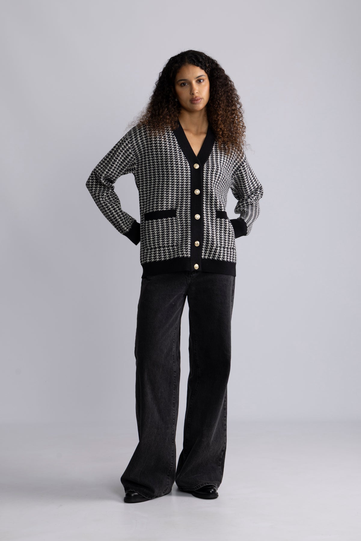 Yaslivo Ls Knit Cardigan - Ex - Black