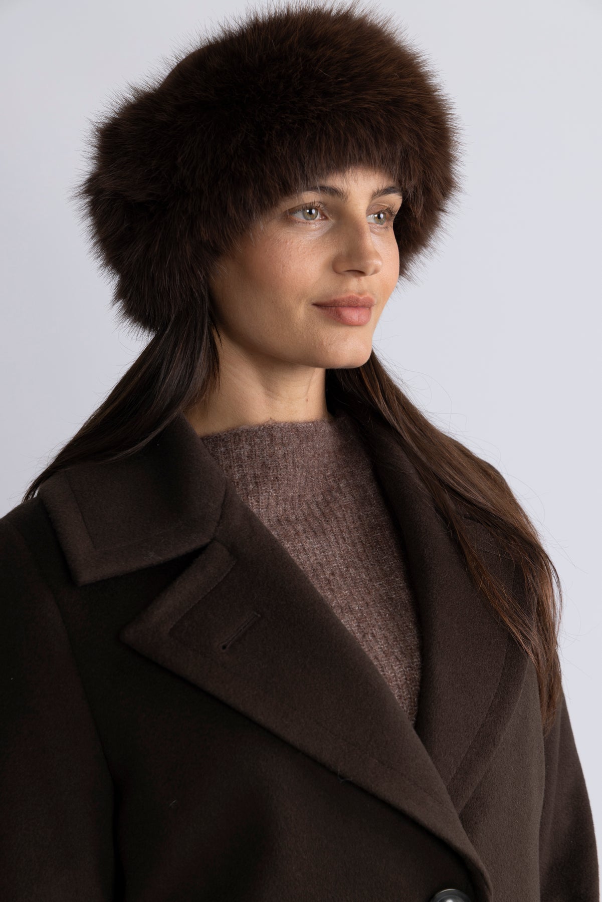 Alaska Faux Fur Headband - Brown