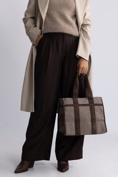 Cali Tote Herringbone - Truffle
