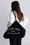 Leo Canvas Tote - Black