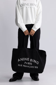 Leo Canvas Tote - Black