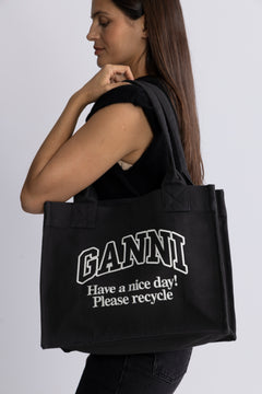 Large Easy Shopper Contrasted Logo Pocket - Phantom