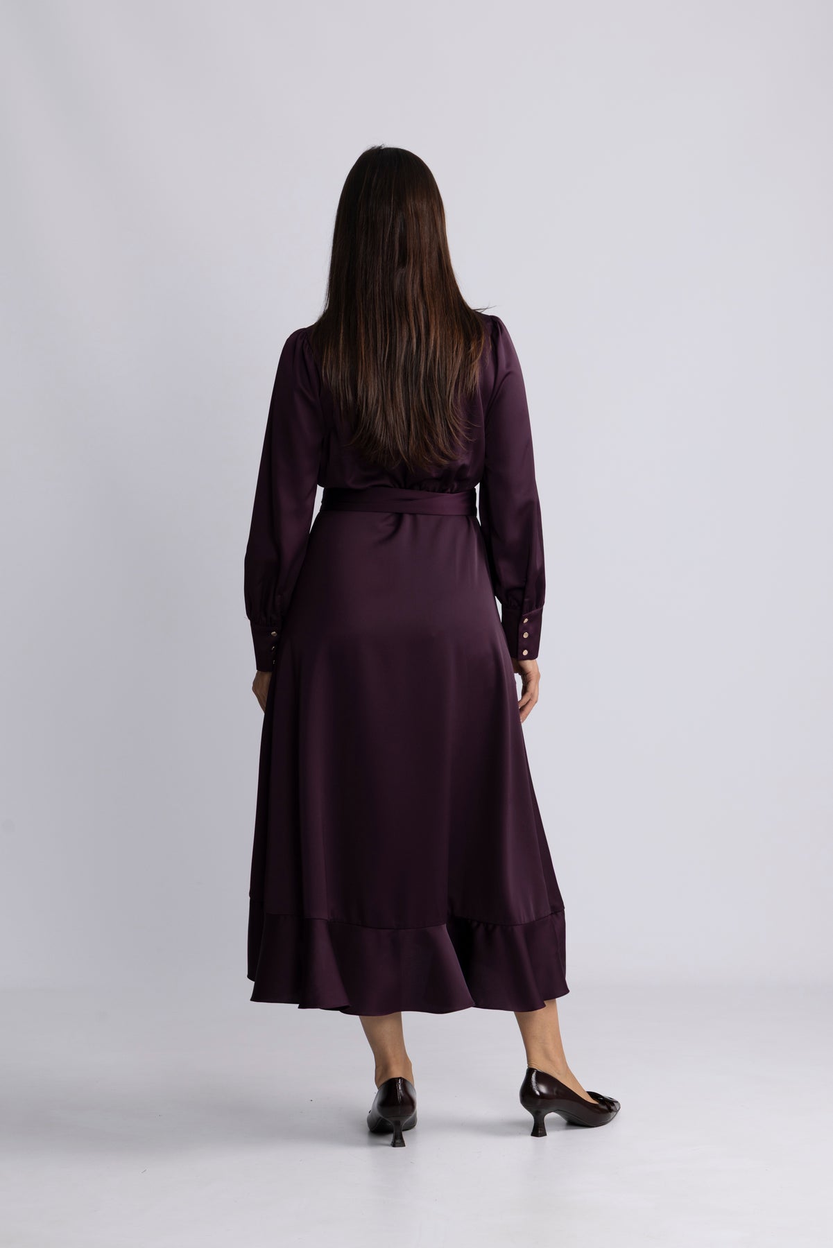 Iza Midi Dress - Burgundy