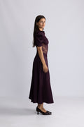 Francis Lace Midi Dress - Burgundy
