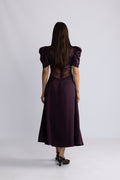 Francis Lace Midi Dress - Burgundy