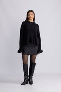 Yasnuma Ls Knit Cardigan - Black