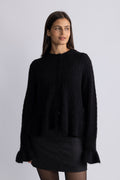 Yasnuma Ls Knit Cardigan - Black