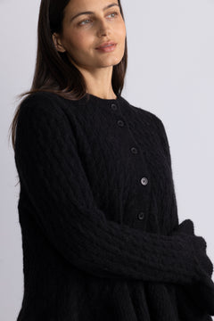Yasnuma Ls Knit Cardigan - Black