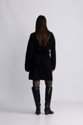 Lulu Ls Knit New O-Neck Dress - Black