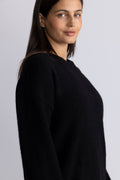 Lulu Ls Knit New O-Neck Dress - Black