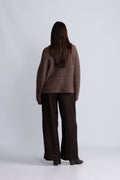 Sia Ras Ls Knit T-Neck - Fungi
