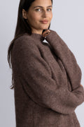Sia Ras Ls Knit T-Neck - Fungi