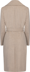 Cashmere Coat W Clareta Belt Midi - Champagne Beige