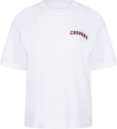W. Varsity Tee - White/Burgundy