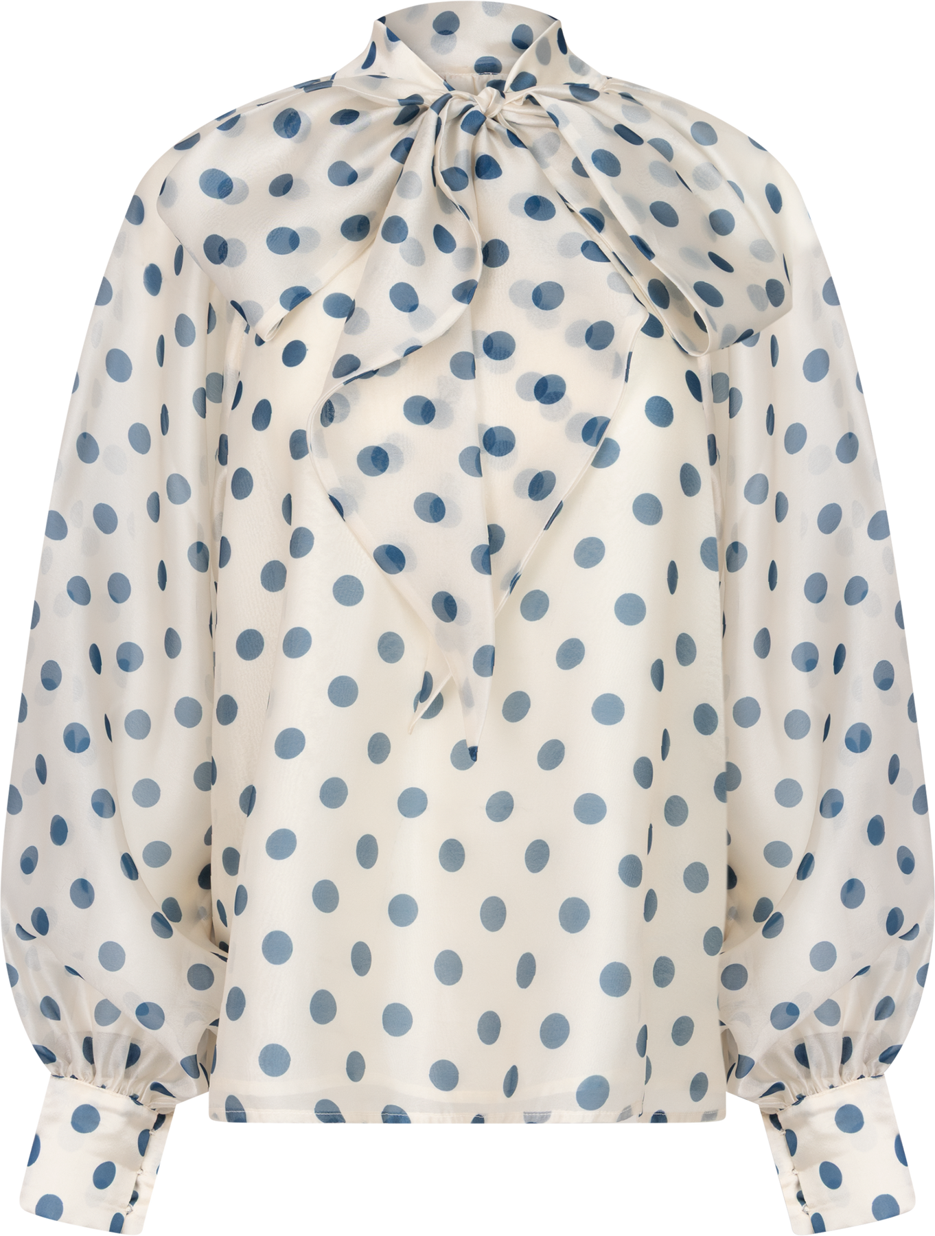 Jackie Blouse - Navy Dots
