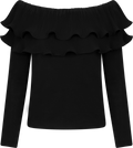 Flounce Blouse - Black