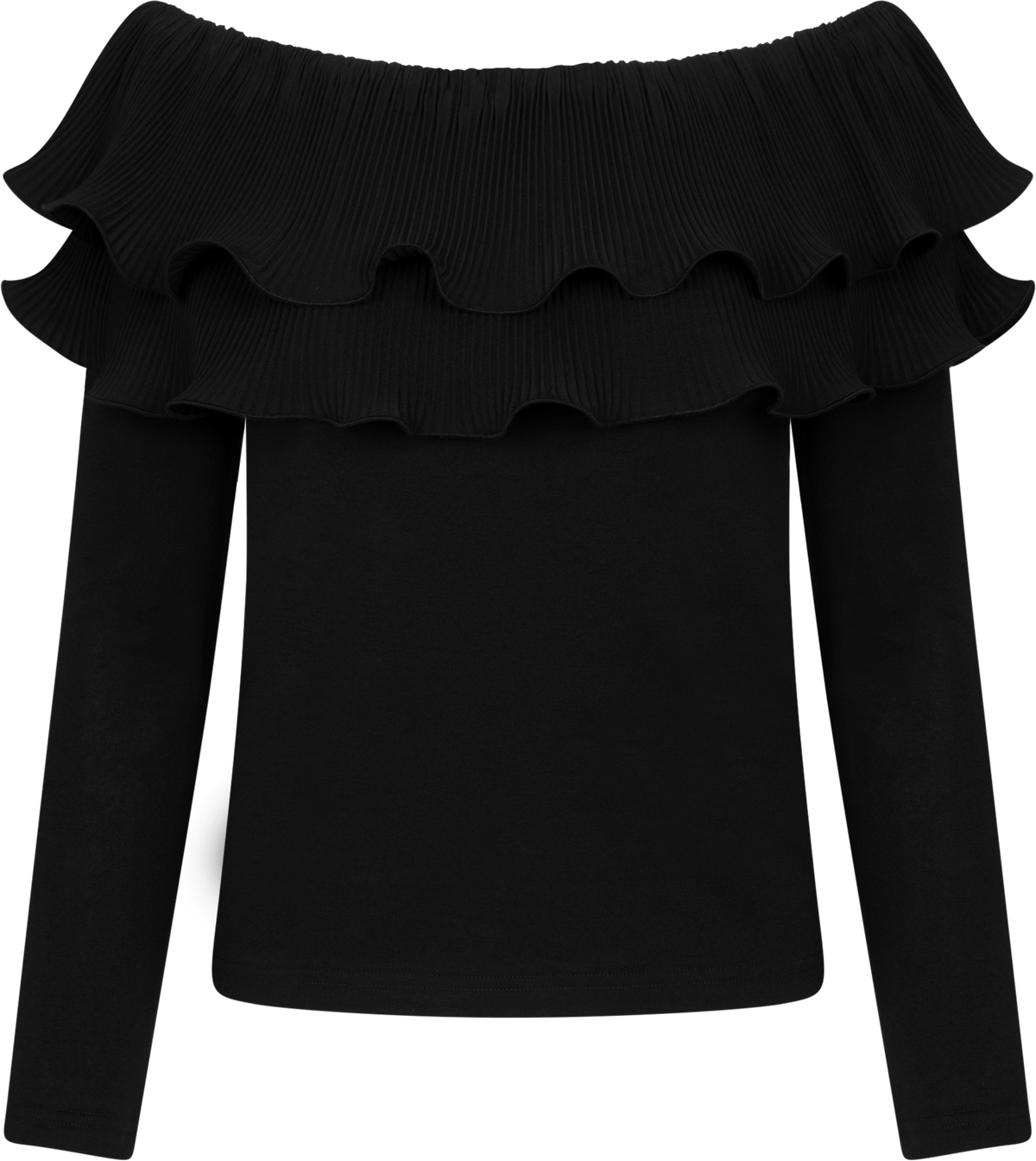 Flounce Blouse - Black