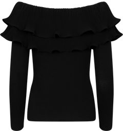 Flounce Blouse - Black