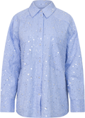 Ellie Shirt - Blue Sequin Stripe
