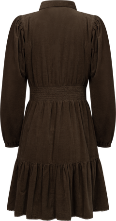 Vicky Dress - Dark Mocha Corduroy
