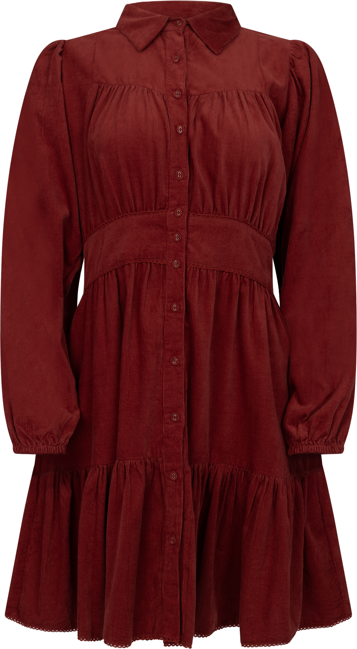 Vicky Dress - Ruby Corduroy