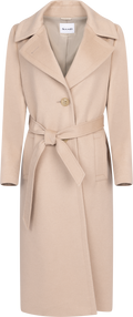 Cashmere Coat W Clareta Belt Long - Light Camel
