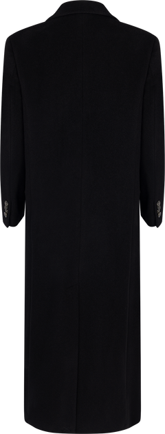Cashmere Coat W Sedum X Long - Ebony Black