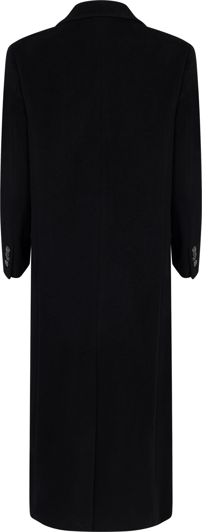 Cashmere Coat W Sedum X Long - Ebony Black
