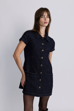 Wool Denim Gayane - Dark Navy Blue