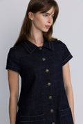 Wool Denim Gayane - Dark Navy Blue