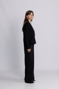 Darla Ls Knit Button Cardigan Ex - Black