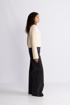 Yasemilie Ls Knit Cardigan - Sandshell Gold Buttons