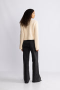 Yasemilie Ls Knit Cardigan - Sandshell Gold Buttons