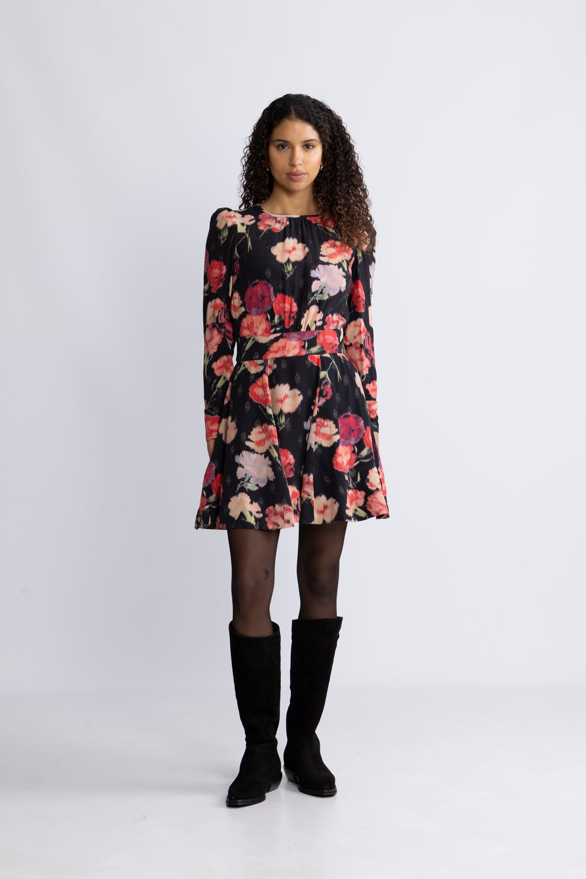 Viscose Mini Dress - Poppies