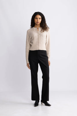 Rita Mw Slim Flared Pant Fd - Black