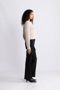 Rita Mw Slim Flared Pant Fd - Black