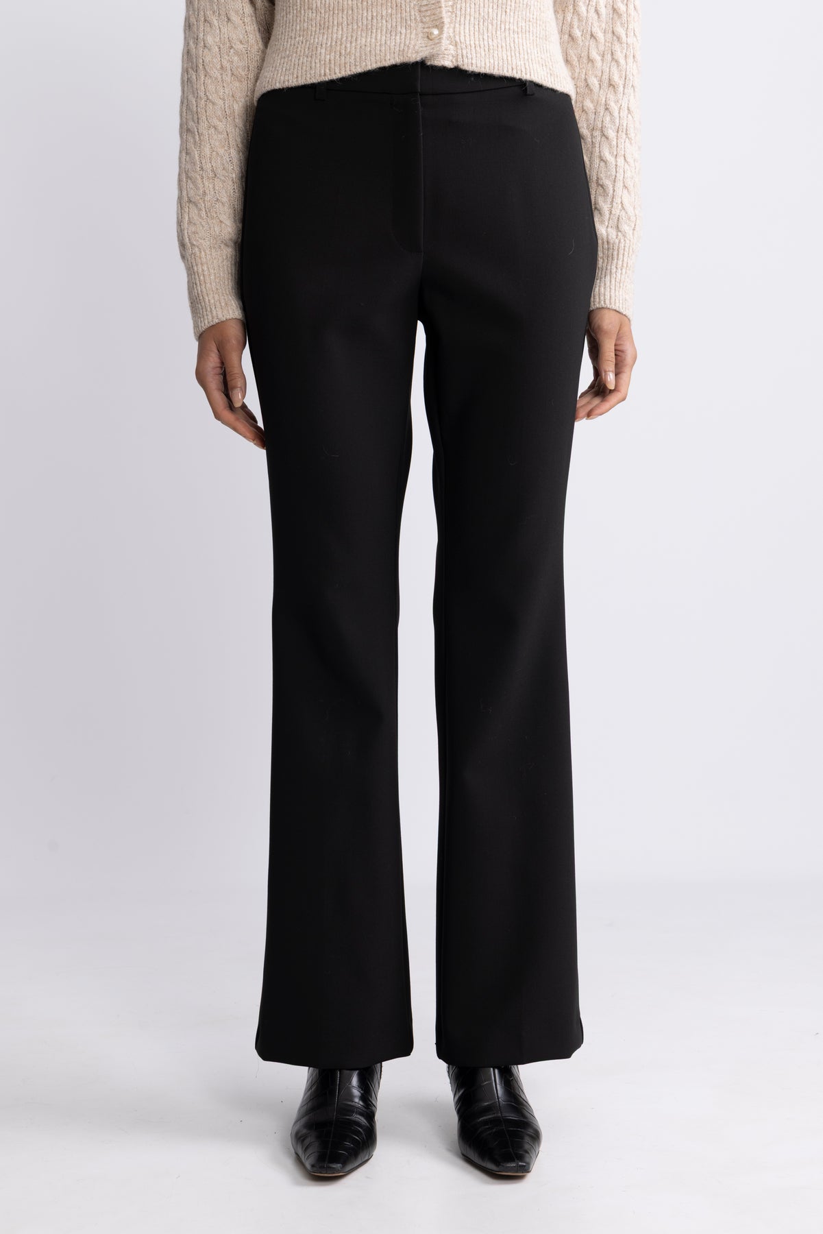 Rita Mw Slim Flared Pant Fd - Black