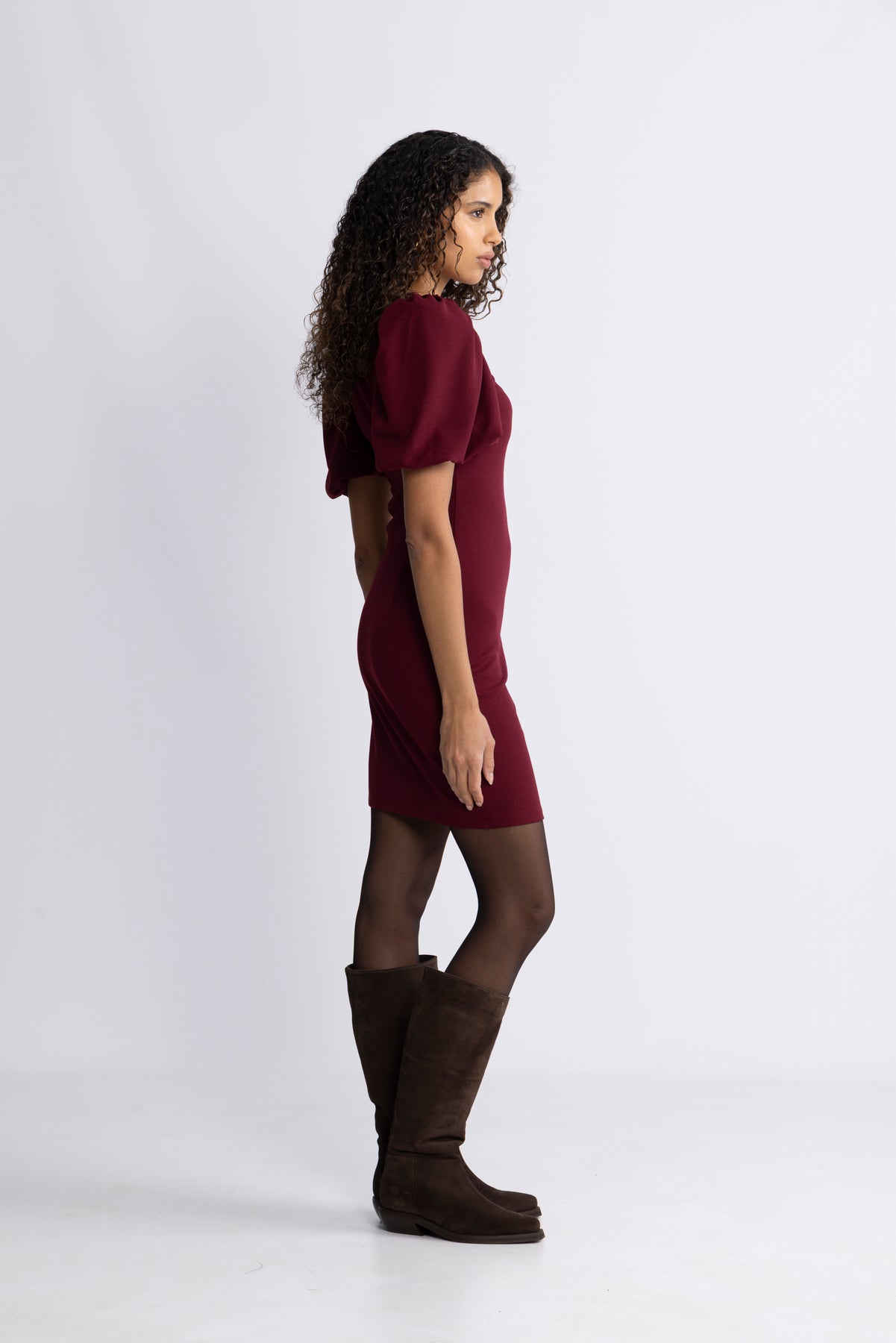 Keiyaa Dress - Burgundy