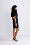 Yasilza 2/4 Sequin Dress - Black