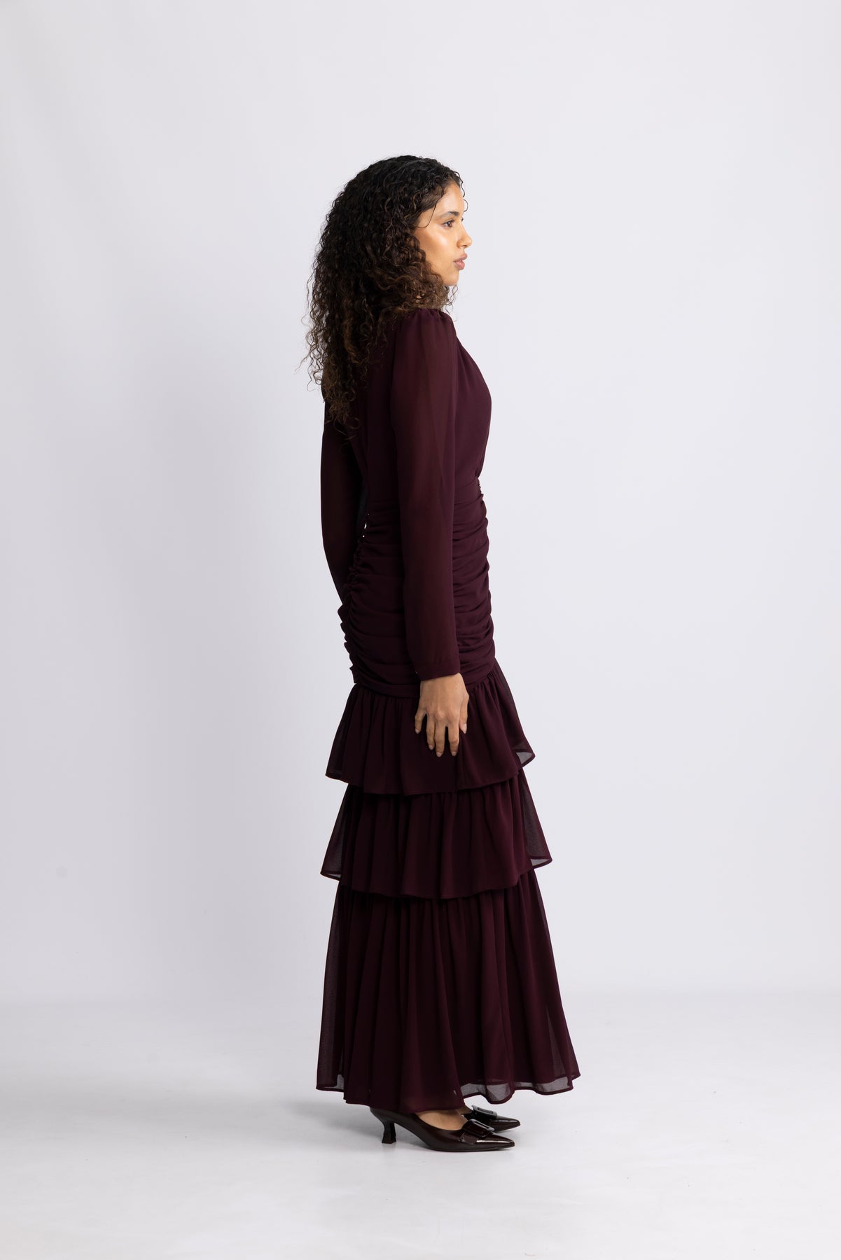 Jenna Maxi Dress - Burgundy